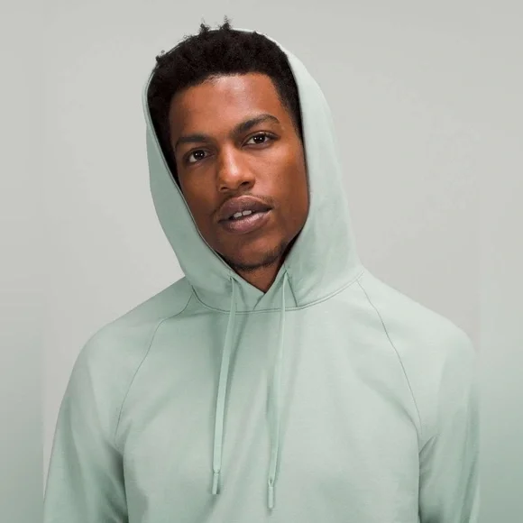 Lululemon City Sweat Pullover Hoodie Men's XL Silver Blue French Terry - Picture 3 of 13